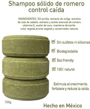 Cargar imagen en el visor de la galería, Shampoo sólido de romero, ortiga y cola de caballo
