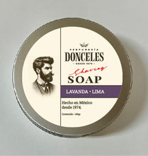 Cargar imagen en el visor de la galería, Jabón de lata para afeitar aroma lavanda lima
