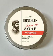 Cargar imagen en el visor de la galería, Jabón de lata para afeitar aroma vetiver
