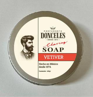 Jabón de lata para afeitar aroma vetiver